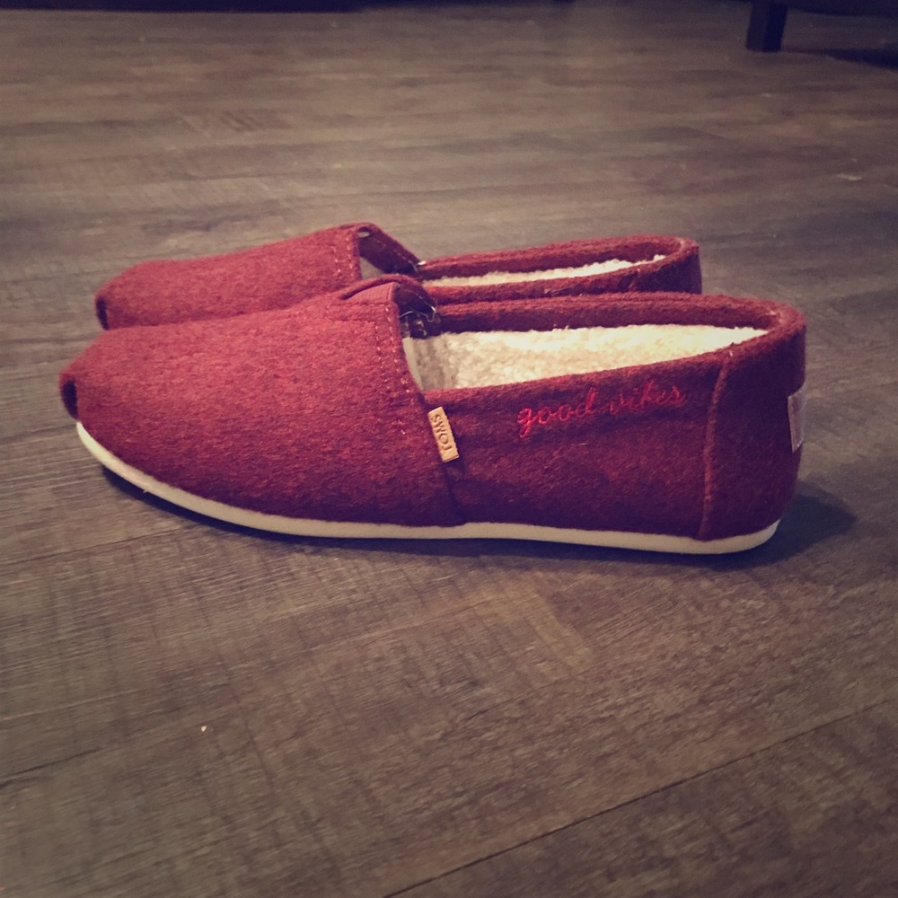 Toms burnt henna felt classic shoe